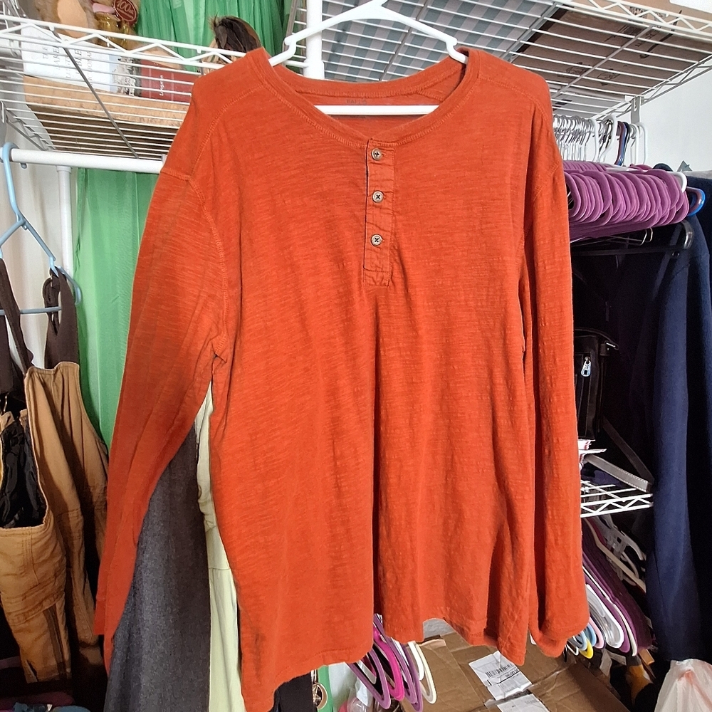 Falls Creek orange long sleeve shirt size large